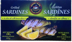 Grilovaná sardina v oleji s citronem 190g