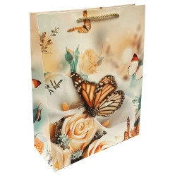 Dárková taška Motyl s růže 44*32cm