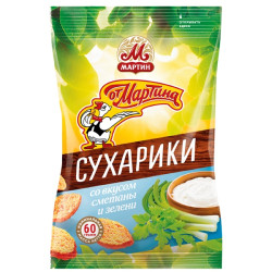 Suchariky se smetanou a zeleninou Martin 60g