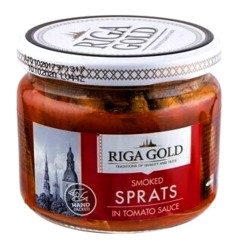 Úzené šproty v tomatové omáčce 175g Riga Gold