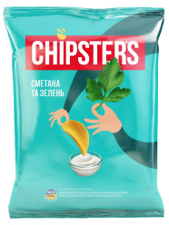 Čipsy s příchutí smetany a cibulí 120g CHIPSTERS