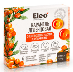 Candy karamel s rakytníkovým olejem a vitamínem C 19g Eleo