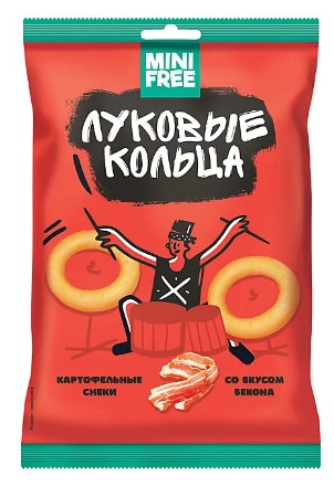 detail Cibulové kroužky Slanina 45g Mini Free