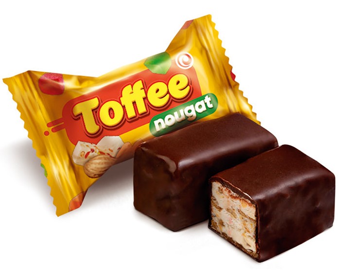 detail TOFFEE NOUGAT karamel a ořechy