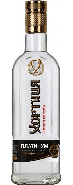 detail Vodka Khortytsa Platinum 0,5L 40%