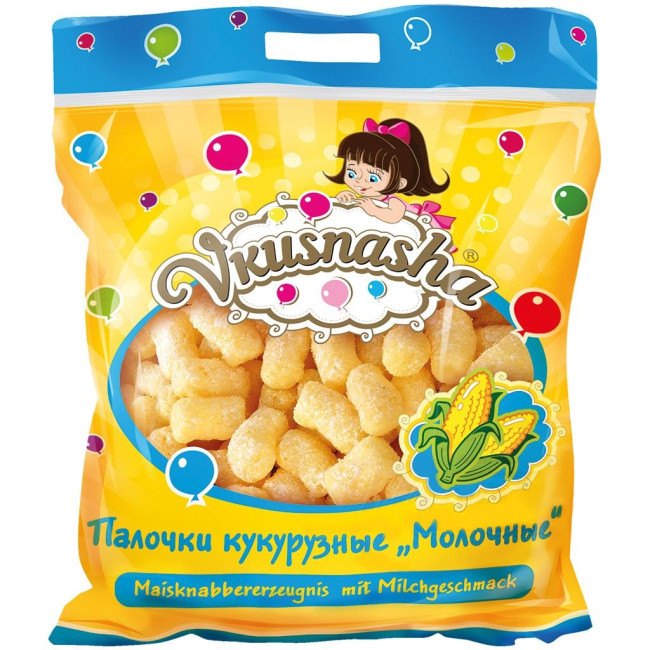 detail Kukuřičné tyčinky Mlečné Vkusnjaša 150g