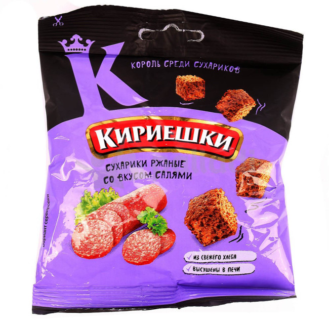 detail Suchariky se salámovou příchutí Kirieški 40g