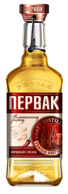 detail Vodka Pervak Pepper Honey 0,5L 40%