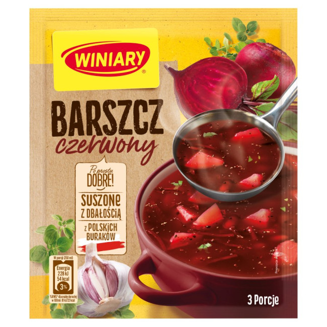 detail Polévka s červené řepy Borsč 49g Winiary