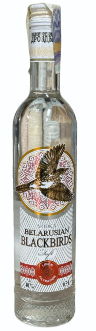 detail Vodka Belarusian Blackbirds Soft 0,5L 40%