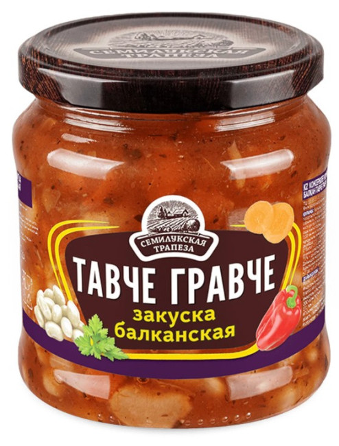 detail Zakuska Tavče-Gravče 460g Semilukskaja Trapeza