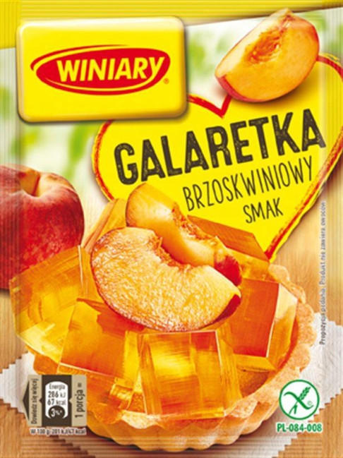 detail Želé s příchutí broskve 75 g Galaretka Winiary