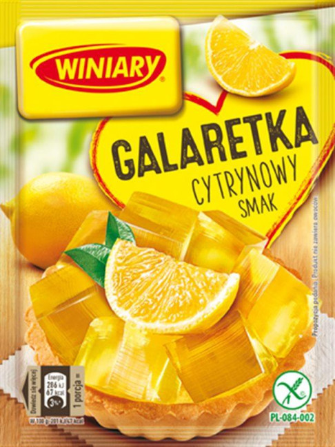 detail Želé s příchutí citronu 75 g Galaretka Winiary